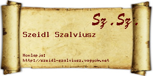 Szeidl Szalviusz névjegykártya